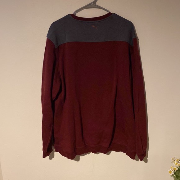 Maroon and Gray Puma Sweater - Picture 2 of 3